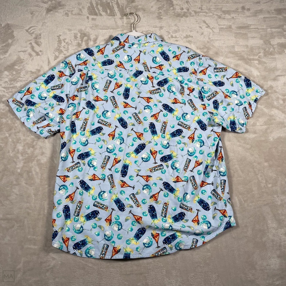 Tommy Bahama Men's Shirt Button Up The Veracruz Cay Cocktail Print XL Blue - Picture 7 of 7